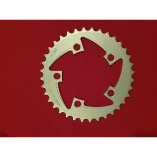 Vuelta USA Kettenblatt, Alu, CNC-gefräßt, 94mm Compact Lochkreis, 36 Zähne, silber, NEU