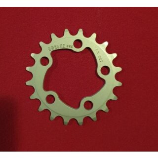 Vuelta USA Kettenblatt, Alu, CNC-gefräßt, 58mm Compact Lochkreis, 20 Zähne, silber, NEU