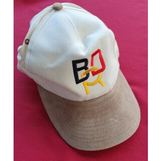 BDR (Bund Deutscher Radfahrer) Basecap, beige/braun, NEU
