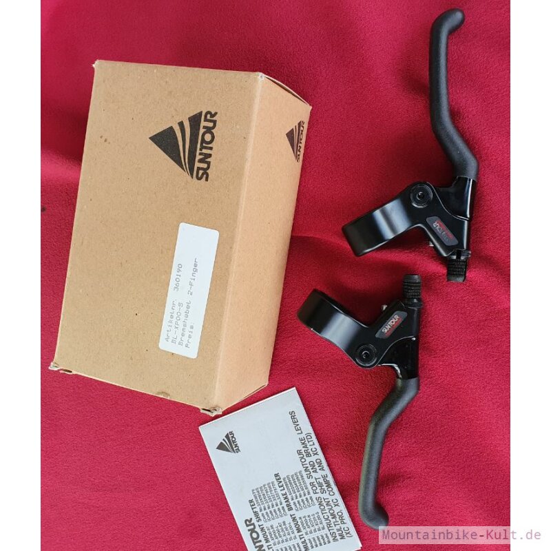パーツ SUNTOUR XC PRO BRAKE LEVER & SHIFT LEVER NOS NEW Suntour XC PRO Brake Levers Black Mountain Bike BL-XP00-S
