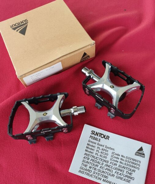 Suntour XC Pro Pedale, grease guard, schwarz, NEU, OVP, 315,00 €