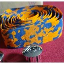 Cinelli Kork Lenkerband, made in Italy, blau/orange gefleckt, NEU