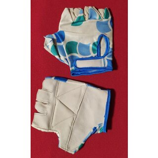 Rad-Handschuhe, made in Italy, weiß/blau, XL, NEU