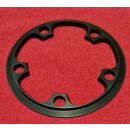 Speed-Tec Anti Chainsuck Ring / Kettenfangring, Alu, cnc-gefräßt, für 24 Zähne, 74mm Lochkreis, schwarz, NEU