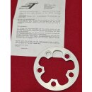 Speed-Tec Anti Chainsuck Ring / Kettenfangring, Alu, cnc-gefräßt, für 24 Zähne, 58mm Lochkreis, silber, NEU