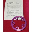 Speed-Tec Anti Chainsuck Ring / Kettenfangring, Alu, cnc-gefräßt, für 24 Zähne, 74mm Lochkreis, purple, NEU