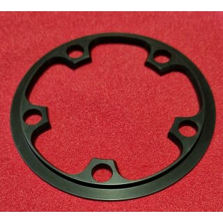 Speed-Tec Anti Chainsuck Ring / Kettenfangring, Alu, cnc-gefräßt, für 24 Zähne, 58mm Lochkreis, schwarz, NEU