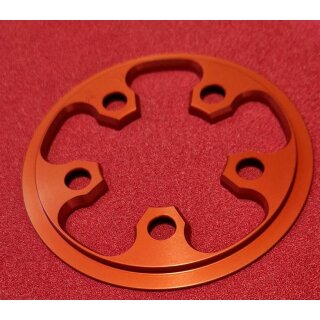 Speed-Tec Anti Chainsuck Ring / Kettenfangring, Alu, cnc-gefräßt, für 28 Zähne, 74mm Lochkreis, rot, NEU