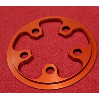 Speed-Tec Anti Chainsuck Ring / Kettenfangring, Alu, cnc-gefräßt, für 20 Zähne, 58mm Lochkreis, rot, NEU #1