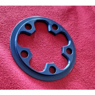 Speed-Tec Anti Chainsuck Ring / Kettenfangring, Alu, cnc-gefräßt, für 26 Zähne, 74mm Lochkreis, blau, NEU
