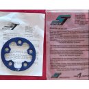 Speed-Tec Anti Chainsuck Ring / Kettenfangring, Alu, cnc-gefräßt, für 26 Zähne, 74mm Lochkreis, blau, NEU