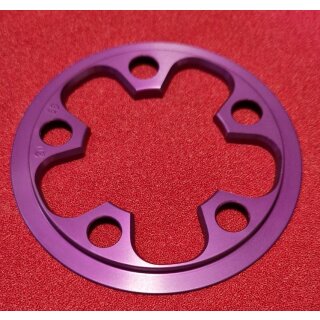 Speed-Tec Anti Chainsuck Ring / Kettenfangring, Alu, cnc-gefräßt, für 22 Zähne, 58mm Lochkreis, purple, NEU