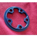 Speed-Tec Anti Chainsuck Ring / Kettenfangring, Alu, cnc-gefräßt, für 24 Zähne, 58mm Lochkreis, blau, NEU