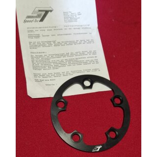 Speed-Tec Anti Chainsuck Ring / Kettenfangring, Alu, cnc-gefräßt, für 26 Zähne, 74mm Lochkreis, schwarz, NEU