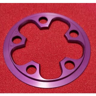 Speed-Tec Anti Chainsuck Ring / Kettenfangring, Alu, cnc-gefräßt, für 26 Zähne, 74mm Lochkreis, purple, NEU