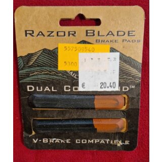 WTB Razor Blade V-Brake Bremsgummis für Cartridge Bremsschuhe, NEU