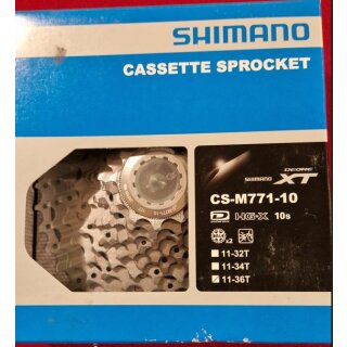 Shimano Deore XT CS-M771-10 Kassette, 10-fach, 11-36 Zähne, NEU