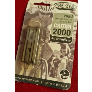 Kool-Stop campi 2000 Bremsbeläge Austauschgummis für Campagnolo Rennrad Cartridge-Bremsschuhe und Carbon-Felgen, NEU