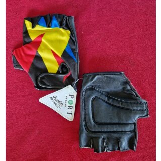 Sport Hashmi Handschuhe, kurz, bunt, L, NEU, Retro