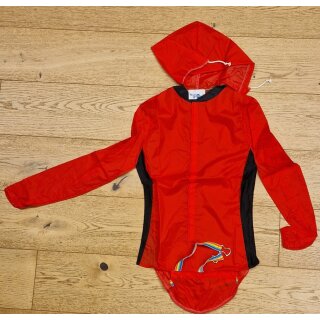 Fahrrad Regenjacke/Windjacke, made in Belgien, Größe 0 (XS), rot, NEU