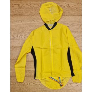 Fahrrad Regenjacke/Windjacke, made in Belgien, Größe 4 (L/XL), gelb, NEU