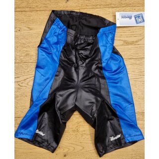 Santini CX Radhose mit Sitzpolster, kurz, made in Italy, schwarz/blau, Größe S, NEU, NOS