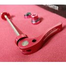 Shogun Flex Fighter Schnellspanner, für Federgabeln, Alu mit CrMo-Achse, vorne, rot, NEU, OVP