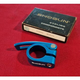 Shogun Strike Sattelstützen-Schnellspanner mit Klemme, 28,6mm, blau, NEU