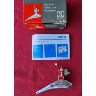 Sachs 7000 Rennrad Umwerfer, 2-fach, down pull, Anlötversion, rot, NEU, OVP