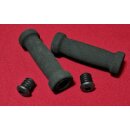 Moosgummi-Lenkergriffe, schwarz, Paar, inkl. End-Plugs, NEU