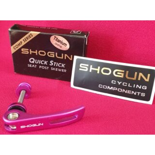 Shogun Quick Stick Sattelstützenspanner, Titanium-Achse, purple, NEU, OVP