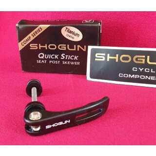 Shogun Quick Stick Sattelstützenspanner, Titanium-Achse, schwarz, NEU, OVP