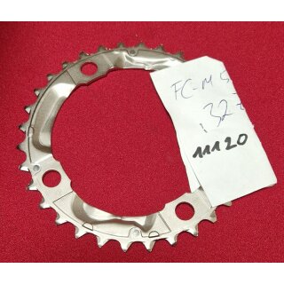 Shimano Deore FC-M532 Kettenblatt, 3x9-fach, 104mm Lochkreis, 32 Zähne, silber, NEU