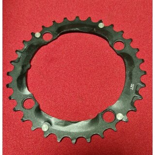 Alu Kettenblatt, 104mm Lochkreis, 32 Zähne, 9-fach, schwarz, NEU