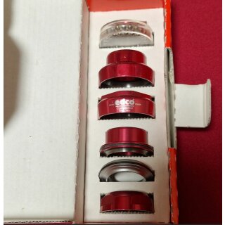 Edco Competition Steuersatz, 1" geschraubt, Swiss Made, rot, NEU