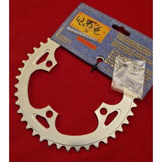 BBB BCR Kettenblatt, CNC-gefräßt, 104mm Lochkreis, 42 Zähne, silber, NEU