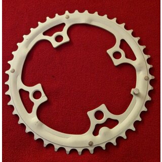 Alu Kettenblatt, 104mm Lochkreis, 42 Zähne, silber matt, NEU