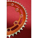 TUF-NECK USA BMX Alu Kettenblatt, 110mm Lochkreis, 44 Zähne, rot, gebraucht