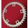 Alu Kettenblatt, 38 Zähne, 110mm Standard Lochkreis, silber, NEU