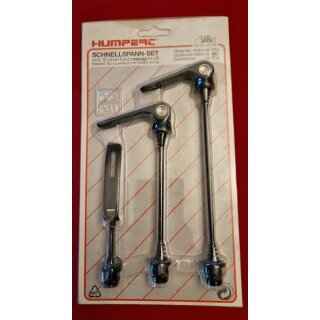 Humpert Alu Schnellspanner-Set, Naben und Sattelstützenspanner, schwarz, NEU