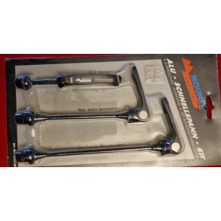 Mounty Special Alu Schnellspanner-Set, Naben und Sattelstützenspanner, schwarz, NEU