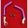 Adjustable Barends, Alu, lang, drehbar, purple, inkl. Lenkerstopfen, NEU