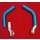 Adjustable Barends, Alu, lang, drehbar, blau, NEU