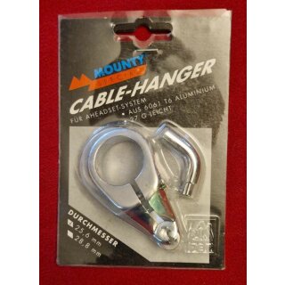 Mounty Special Cable-Hanger Bremszuggegenhalter, 25,6mm, silber, NEU