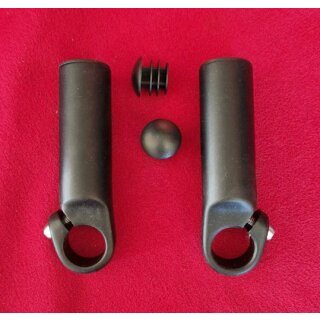 Alu Barends, extra dicker Durchmesser, Alu, kurz, schwarz matt, NEU