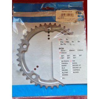 Shimano 105 FC-5700S Rennrad Kettenblatt, 130mm Lochkreis, 39 Zähne, 2x10-fach, silber, Alu, NEU