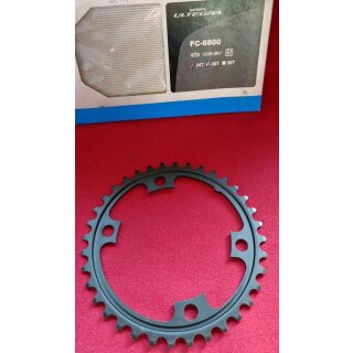 Shimano Ultegra FC-6800 Rennrad Kettenblatt, 110mm Lochkreis, 36 Zähne, 2x11-fach, schwarz, Alu, NEU