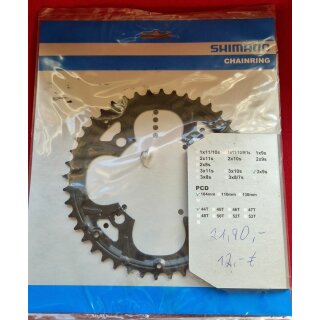 Shimano Deore FC-M480 Kettenblatt, 3x9-fach, 104mm Lochkreis, 44 Zähne, schwarz, NEU