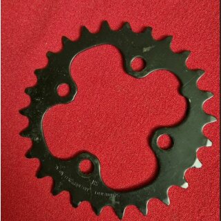 Shimano M9 / 10S 26-U/AD/AL Stahl Kettenblatt, 64mm Lochkreis, 26 Zähne, schwarz, NEU