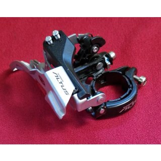 Shimano Altus FD-M370 Umwerfer, 34,9mm / 31,8mm, dual-pull (TP/DP), Top-Swing, 3x9, NEU